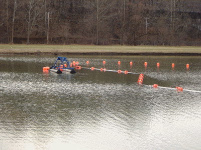 Dredge Operation At Water Treatment Plant